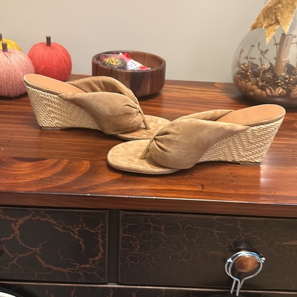 STAUD women’s Dahlia suede espadrille wedge sandals - Picture 9 of 16